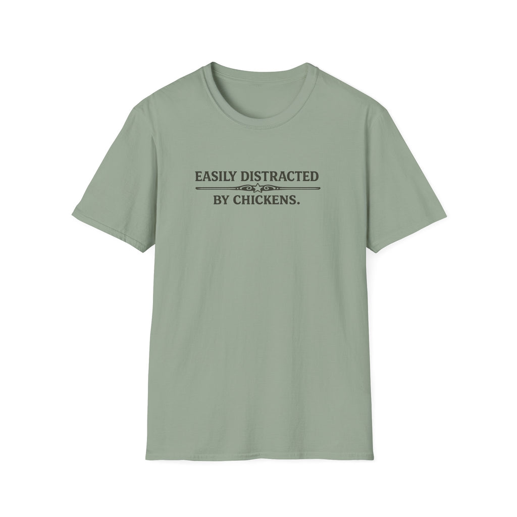Easily Distracted by Chickens  T-Shirt