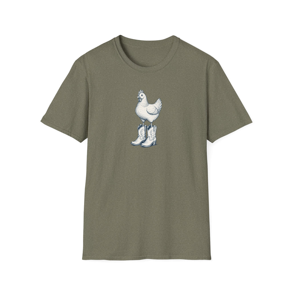 Chicken Wearing Cowboy Boots T-Shirt