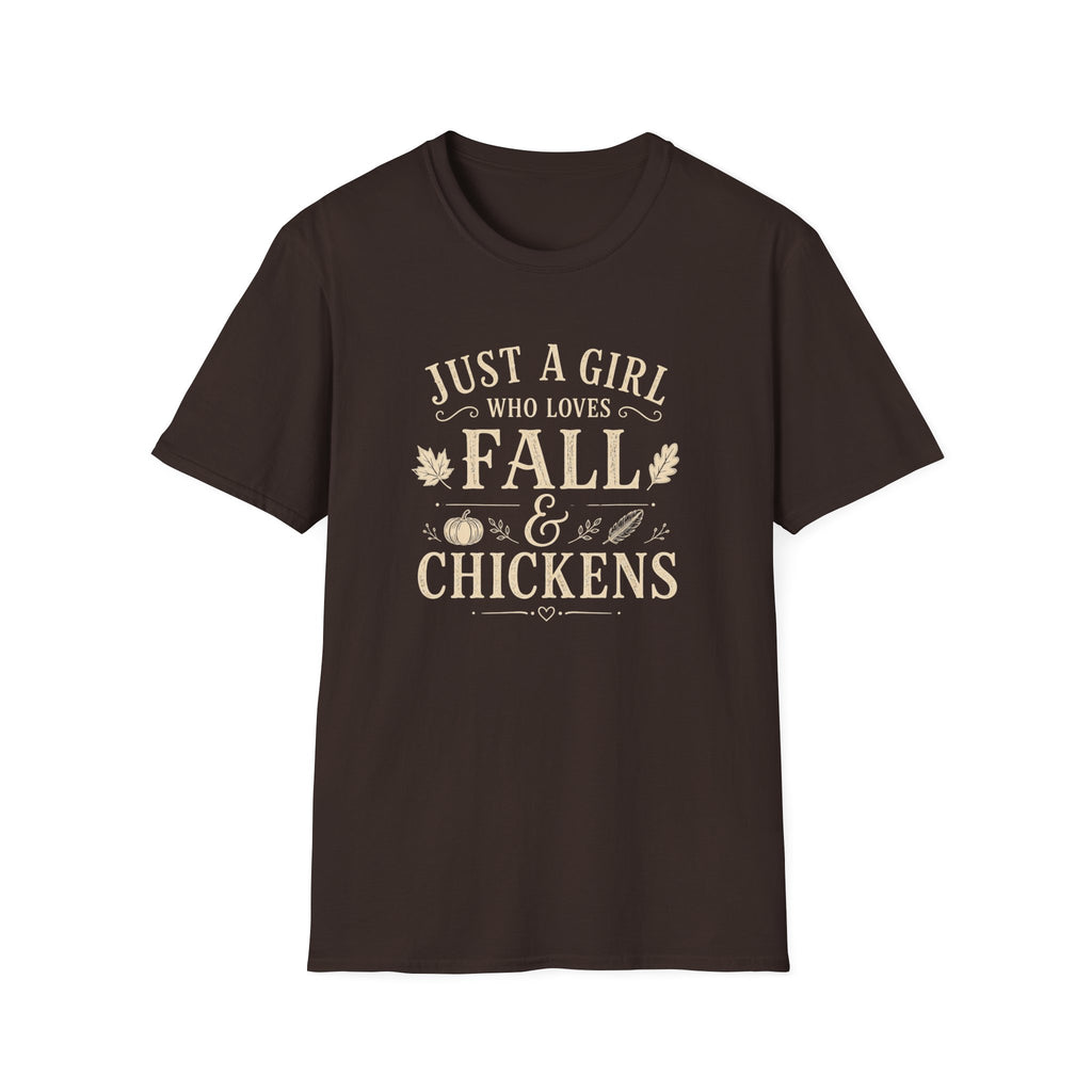 Just A Girl Who Loves Fall & Chickens T-Shirt