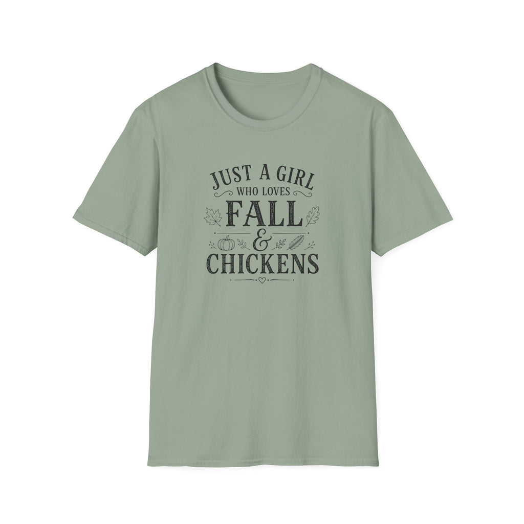 Just A Girl Who Loves Fall & Chickens T-Shirt