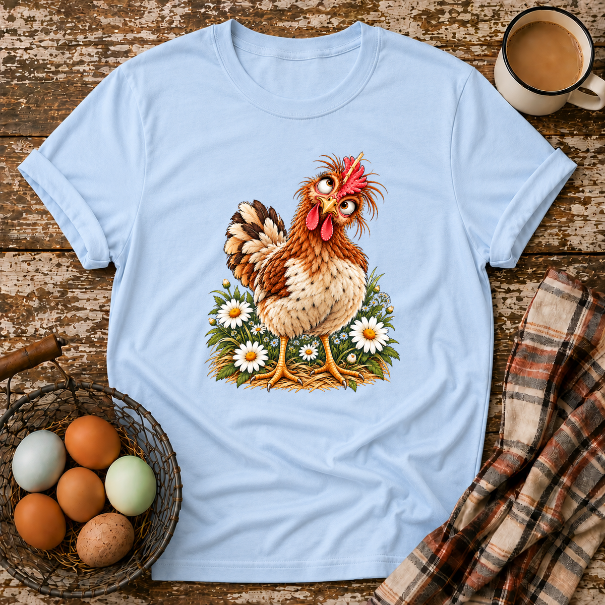 Crazy Daizy T-Shirt in Light Blue