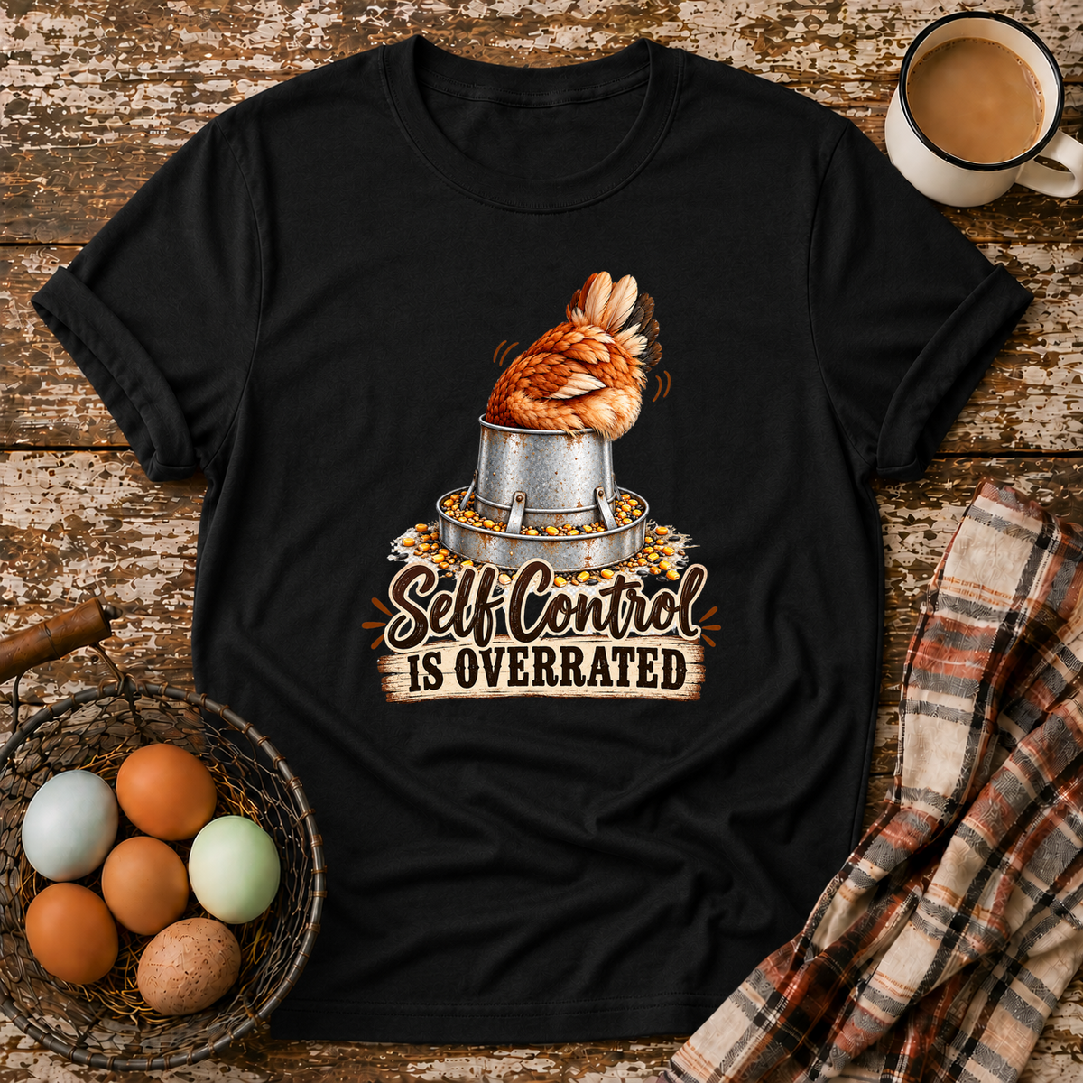 Self Control Is Overrated T-Shirt in Black