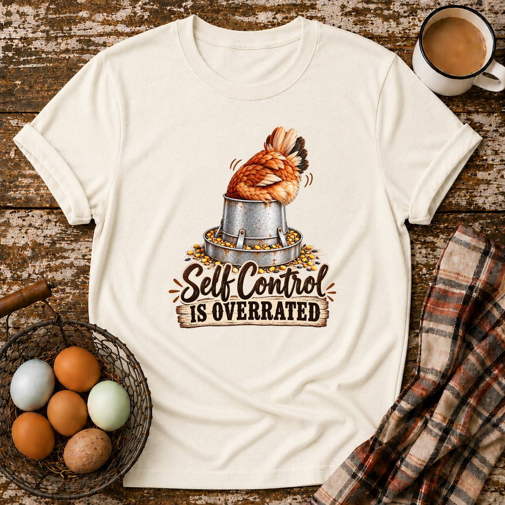 Self Control Is Overrated T-Shirt in Natural