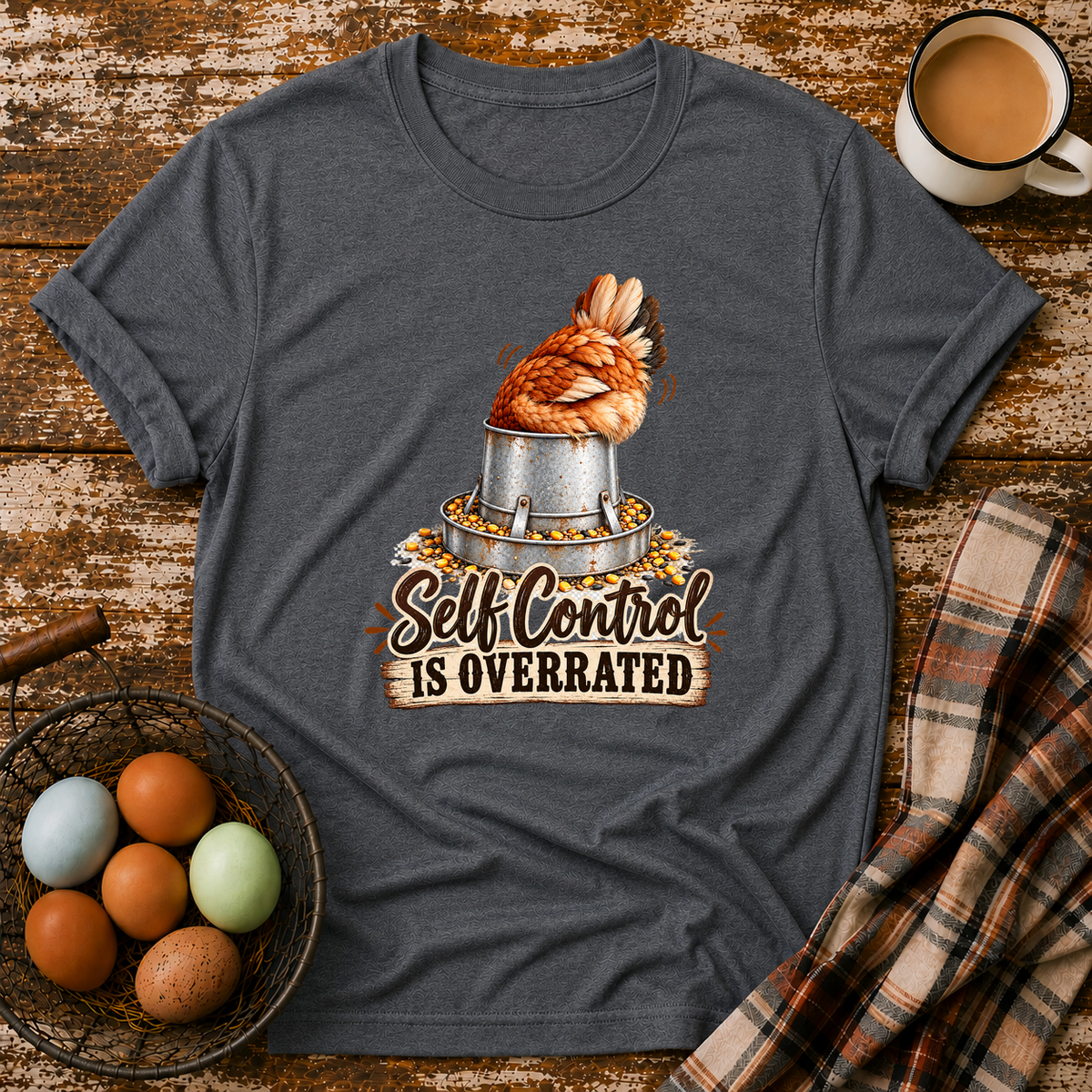 Self Control Is Overrated T-Shirt in Dark Heather Grey