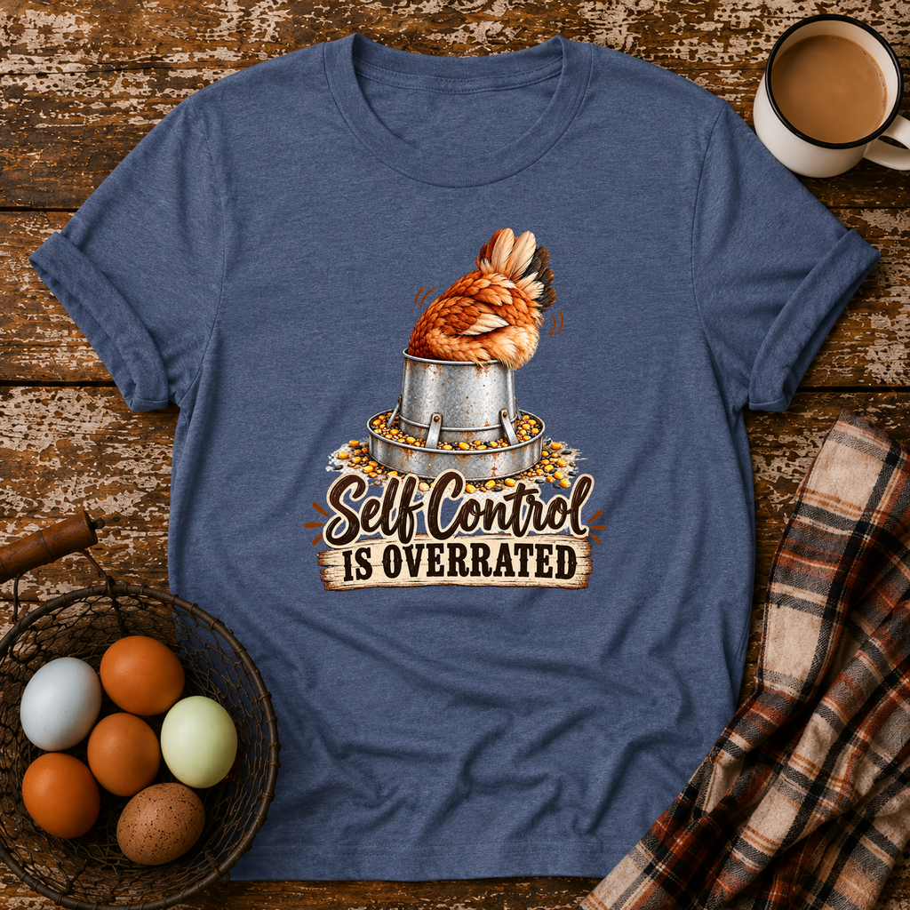 Self Control Is Overrated T-Shirt in Heather Indigo