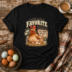 I Don't Have A Favorite Chicken T-Shirt in Black