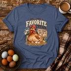 I Don't Have A Favorite Chicken T-Shirt in Heather Indigo
