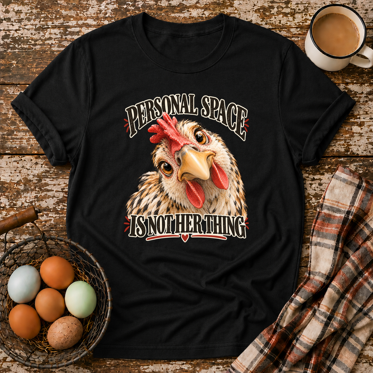 Personal Space Is Not Her Thing T-Shirt in Black