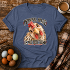 Personal Space Is Not Her Thing T-Shirt in Heather Indigo
