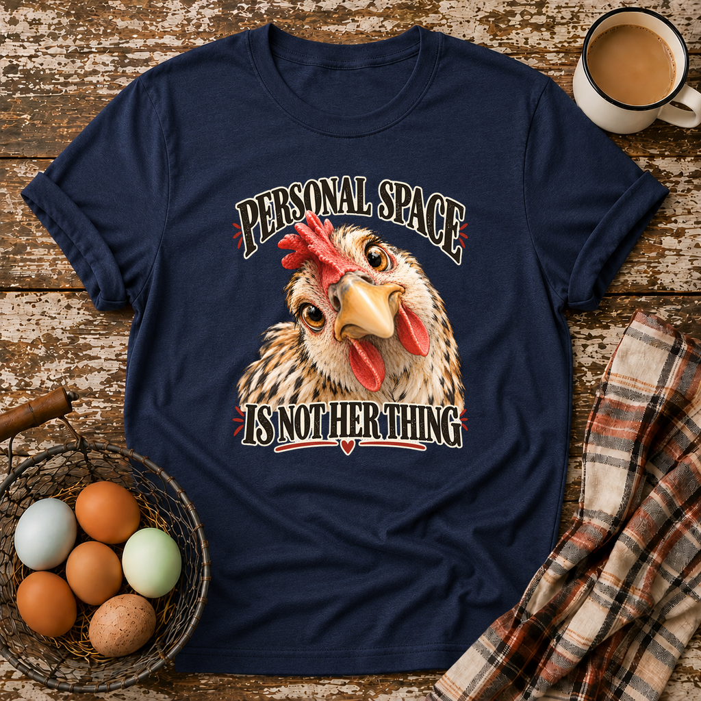 Personal Space Is Not Her Thing T-Shirt in Navy