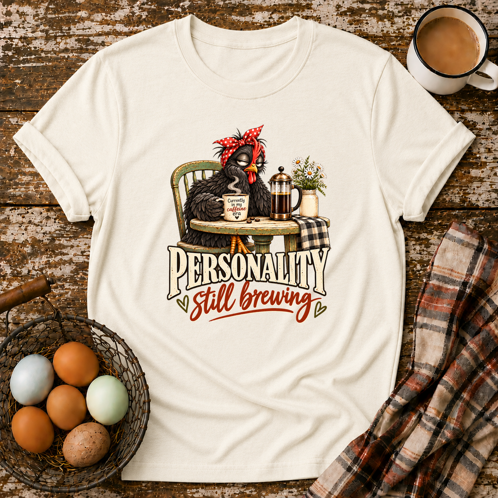 Personality Still Brewing T-Shirt in Natural