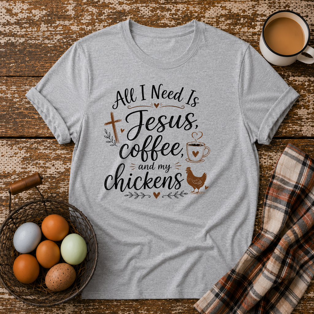 Jesus Coffee and My Chickens T-Shirt