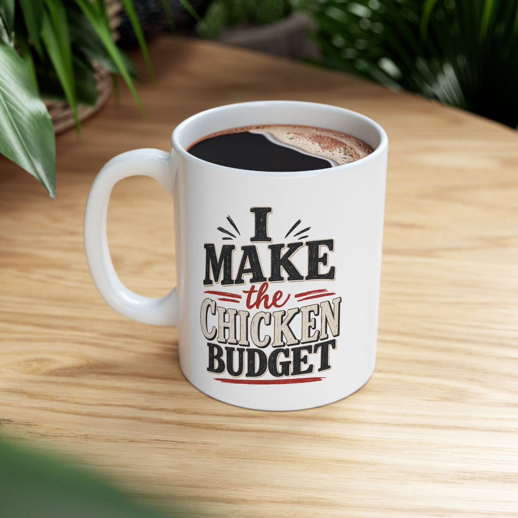 I Make the Chicken Budget | Funny Chicken Coffee Mug | 11 oz