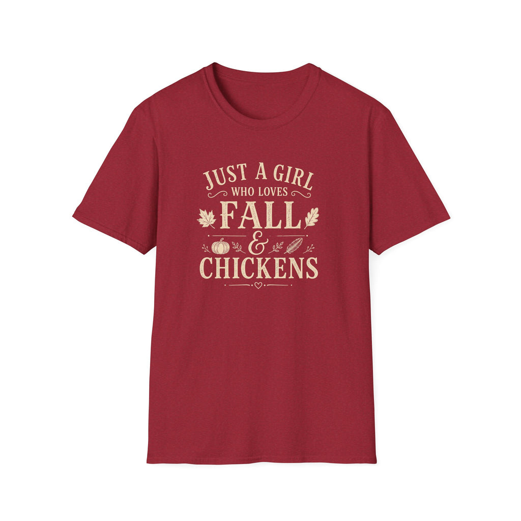 Just A Girl Who Loves Fall & Chickens T-Shirt