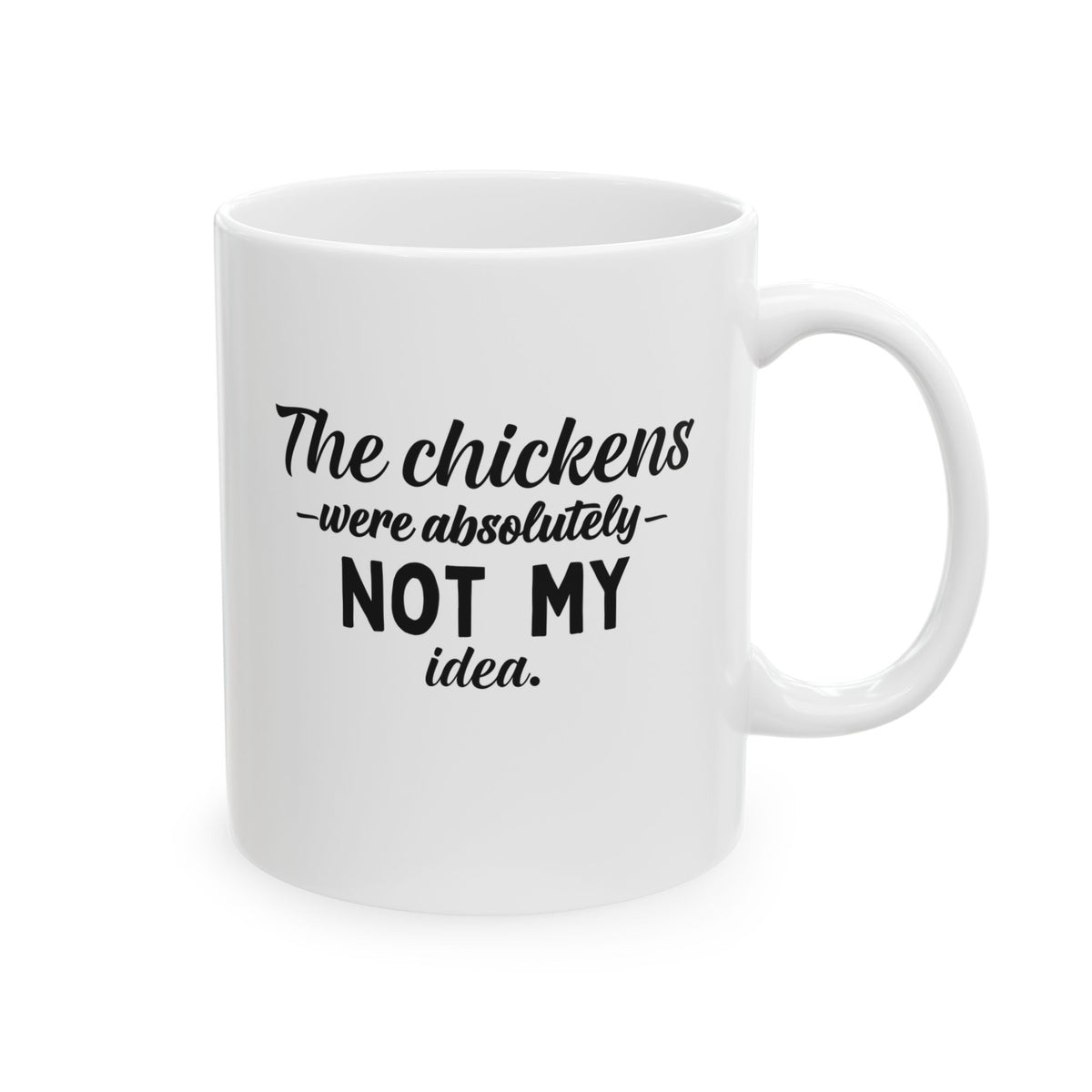 The Chickens Were Absolutely Not My Idea | Funny Chicken Coffee Mug | 11 oz