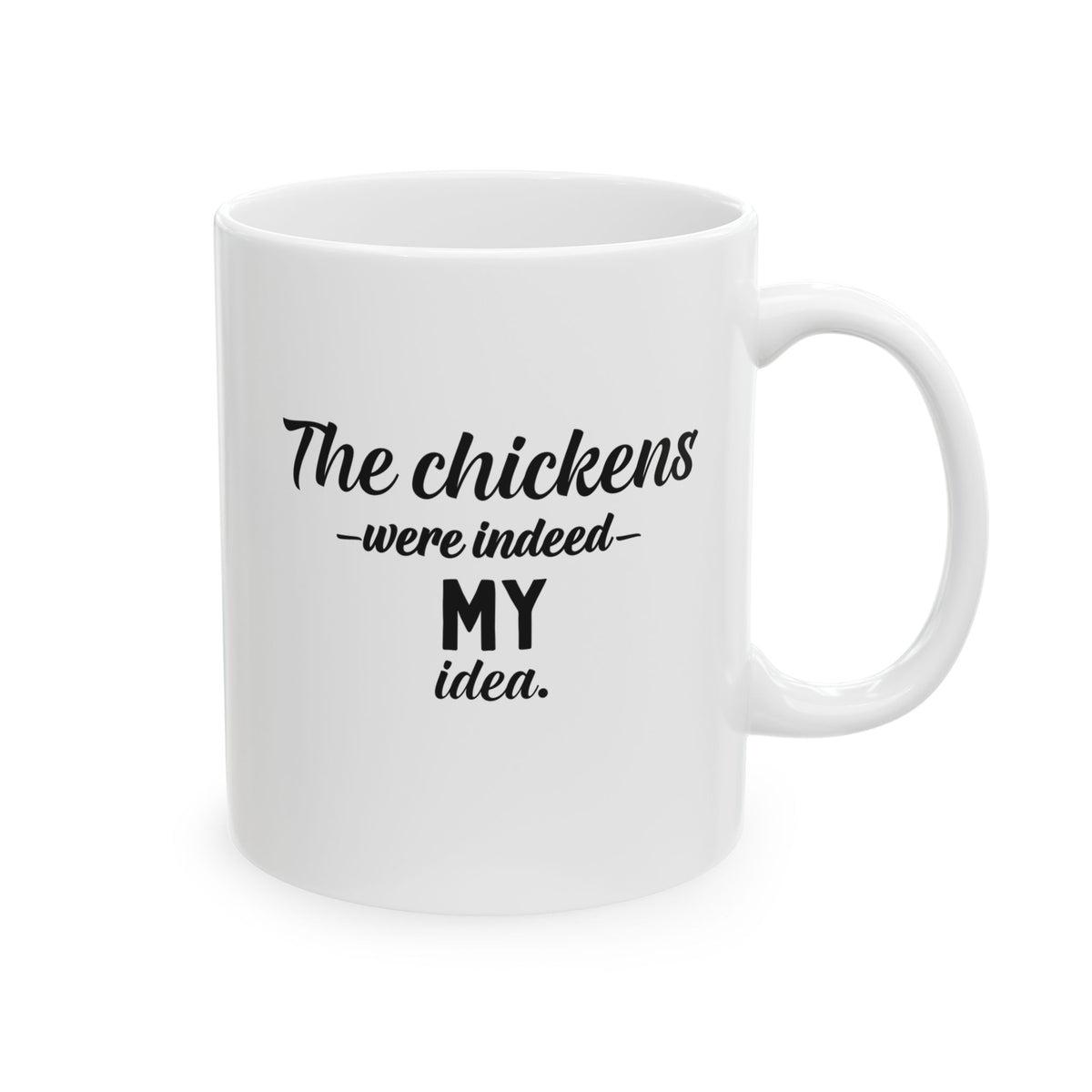 The Chickens Were Indeed My Idea | Funny Chicken Coffee Mug | 11 oz