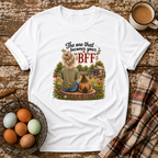BFF Blonde Hair T-Shirt in White