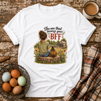 BFF Brown Hair T-Shirt in White