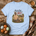 BFF Gray Hair T-Shirt in Light Blue
