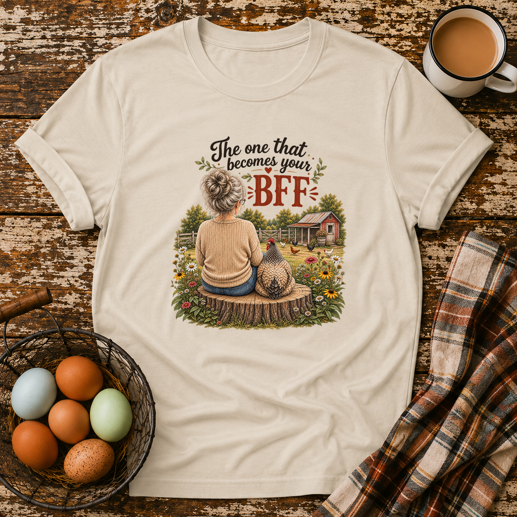 BFF Gray Hair T-Shirt in Sand