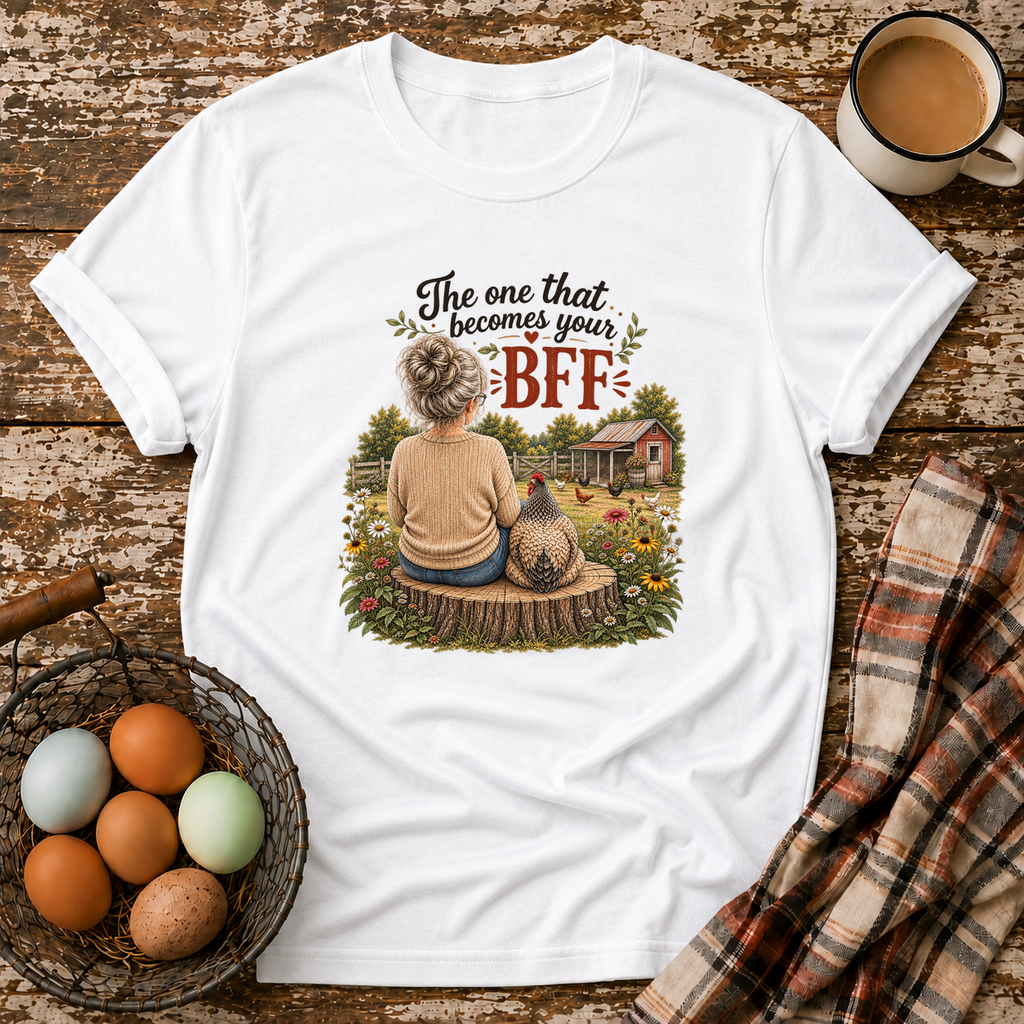 BFF Gray Hair T-Shirt in White
