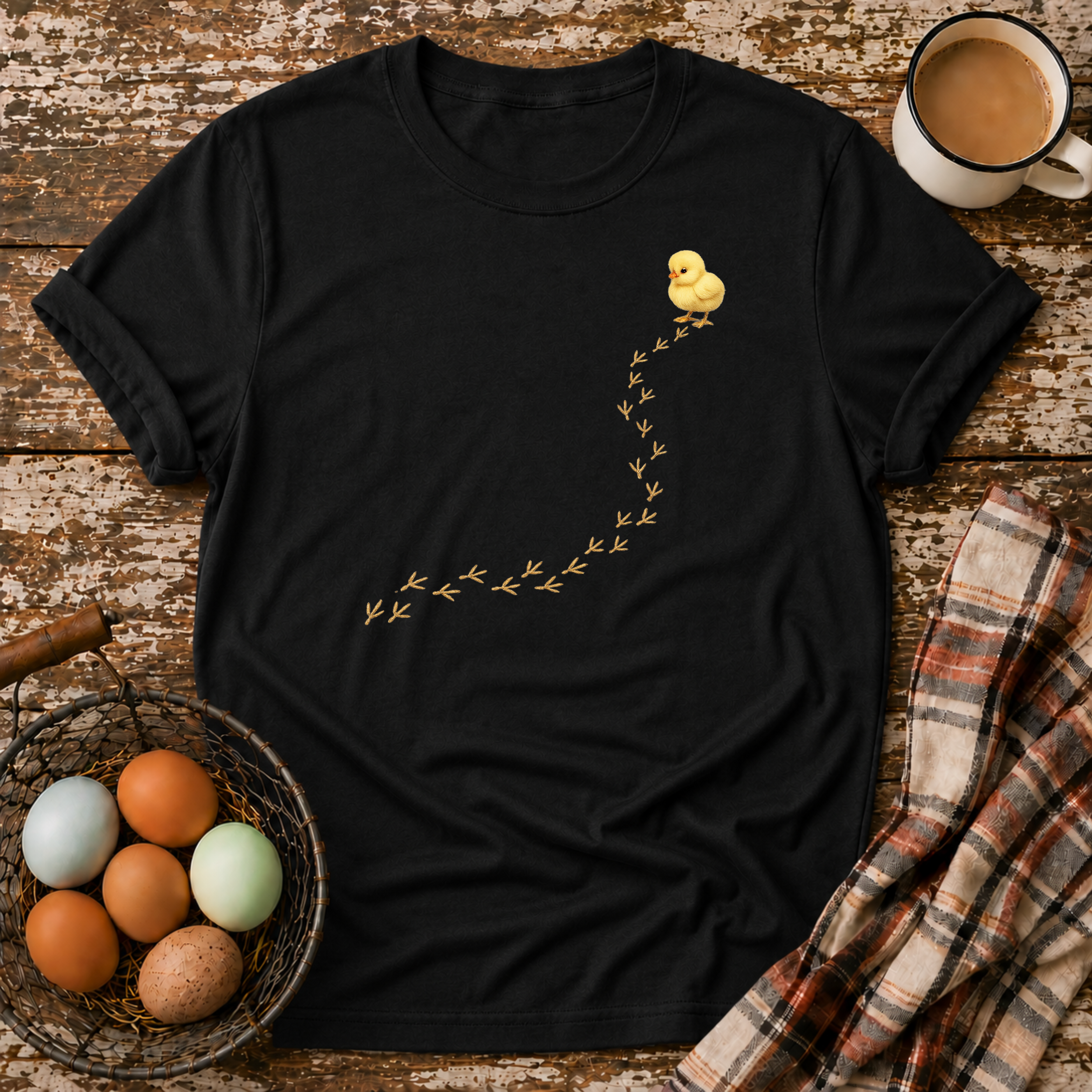 Baby Chick Footprints T-Shirt