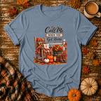 Call Me When You Get Home T-Shirt in Stone Blue
