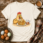 Chicken & Waffles T-Shirt in Natural on Shady Hen Mercantile Evergreen mockup