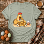 Chicken & Waffles T-Shirt in Sage on Shady Hen Mercantile Evergreen mockup