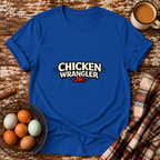 Chicken Wrangler Jr  Tee in Royal on Shady Hen Mercantile Evergreen mockup