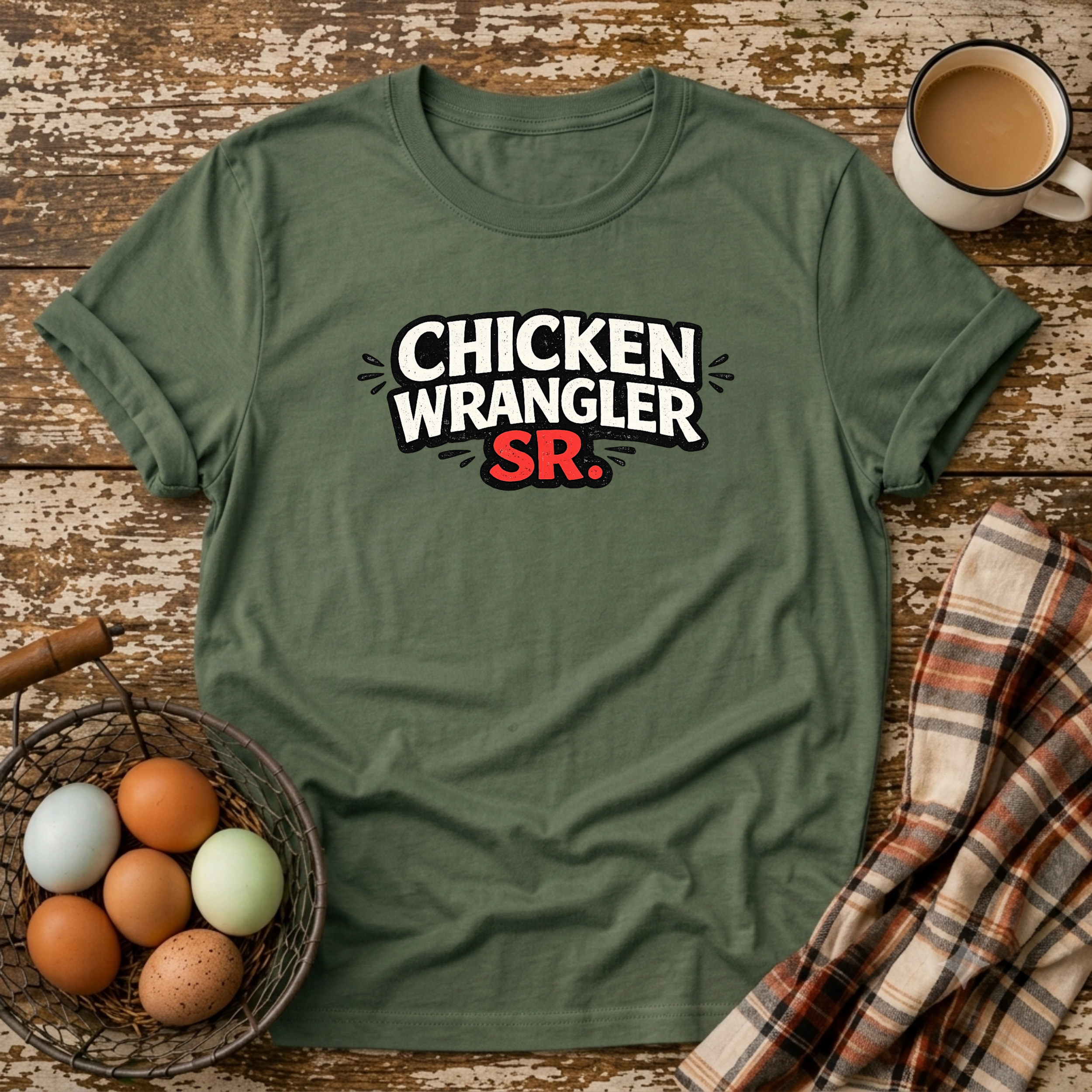 Chicken Wrangler Sr  T-Shirt