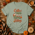 Coffee Tastes Better When the Leaves Are Falling T-Shirt in Sage