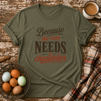 Coop Needs A Chandelier T-Shirt in Heather Military Green on Shady Hen Mercantile Evergreen mockup