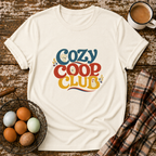 Cozy Coop Club T-Shirt in Natural on Shady Hen Mercantile Evergreen mockup