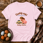 Daddy Said Tee in Light Pink on Shady Hen Mercantile Evergreen mockup