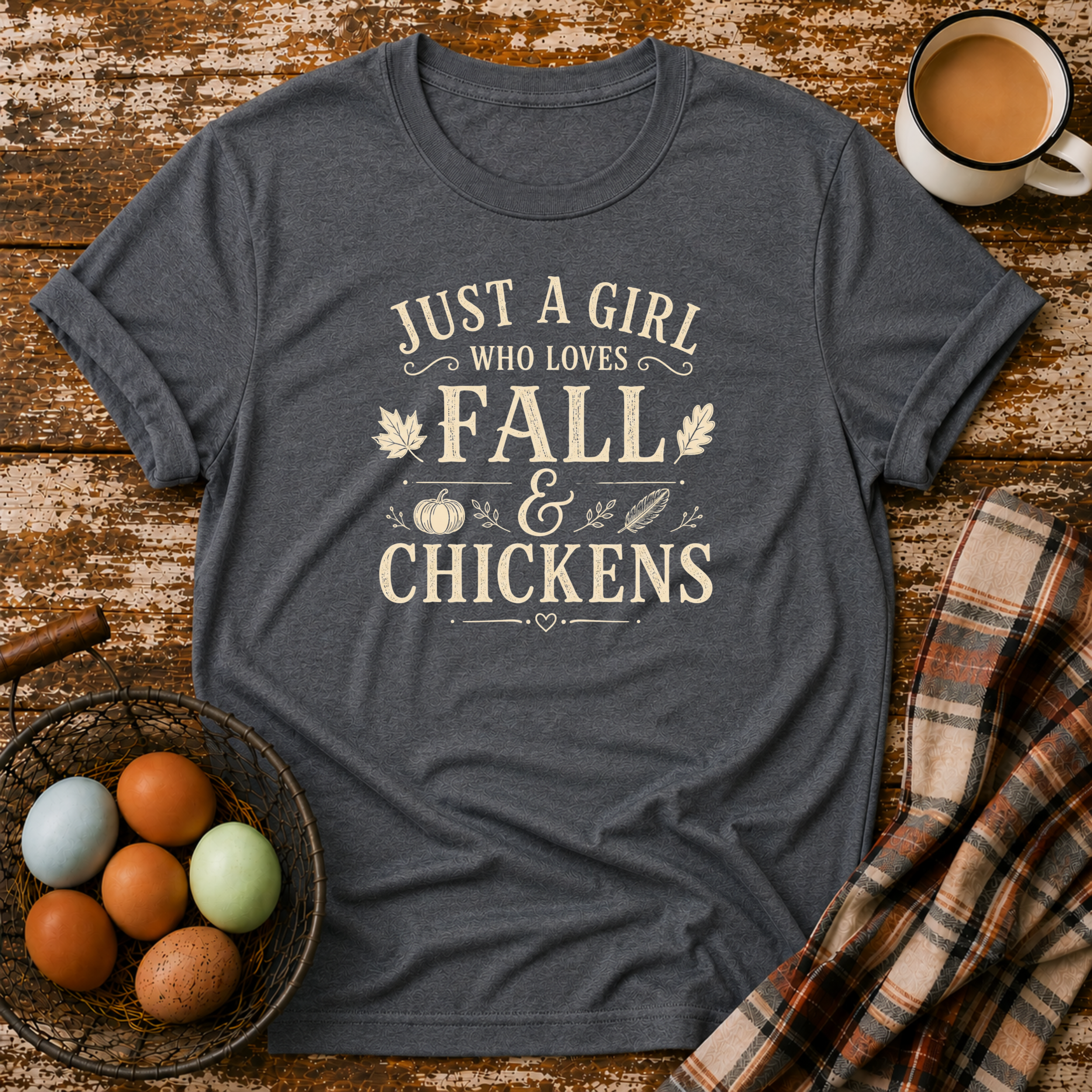 Just A Girl Who Loves Fall & Chickens T-Shirt