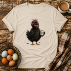 Don't Talk To Me Yet T-Shirt in Sand on Shady Hen Mercantile Evergreen mockup