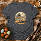 Empty Nest Full Coop T-Shirt in Dark Heather on Shady Hen Mercantile Evergreen mockup