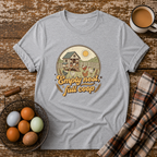 Empty Nest Full Coop T-Shirt in Sport Grey on Shady Hen Mercantile Evergreen mockup