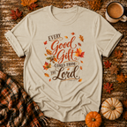 Every Good Gift Comes From the Lord T-Shirt in Sand