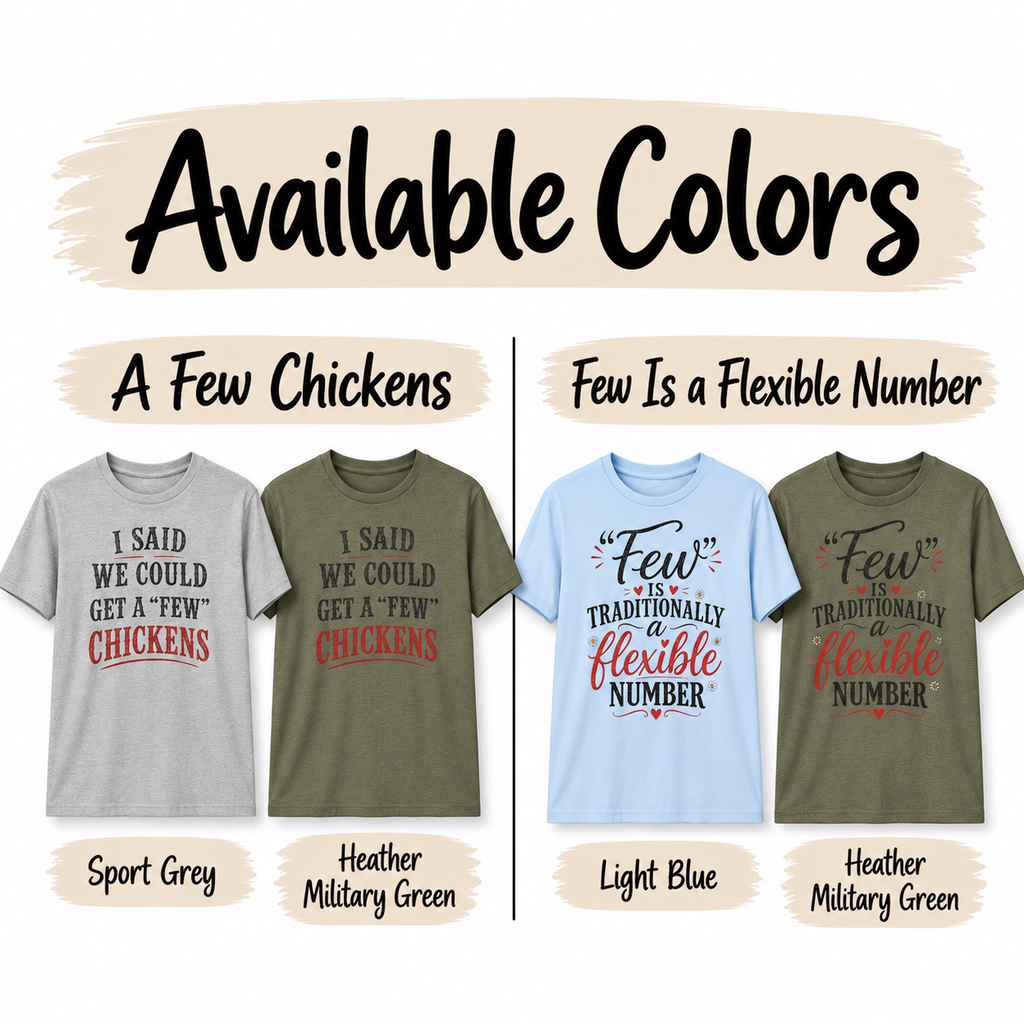 A Few Chickens / Few Is a Flexible Number — Couples Shirt Set