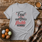 Few Is Flexible T-Shirt in Sport Grey on Shady Hen Mercantile Evergreen mockup