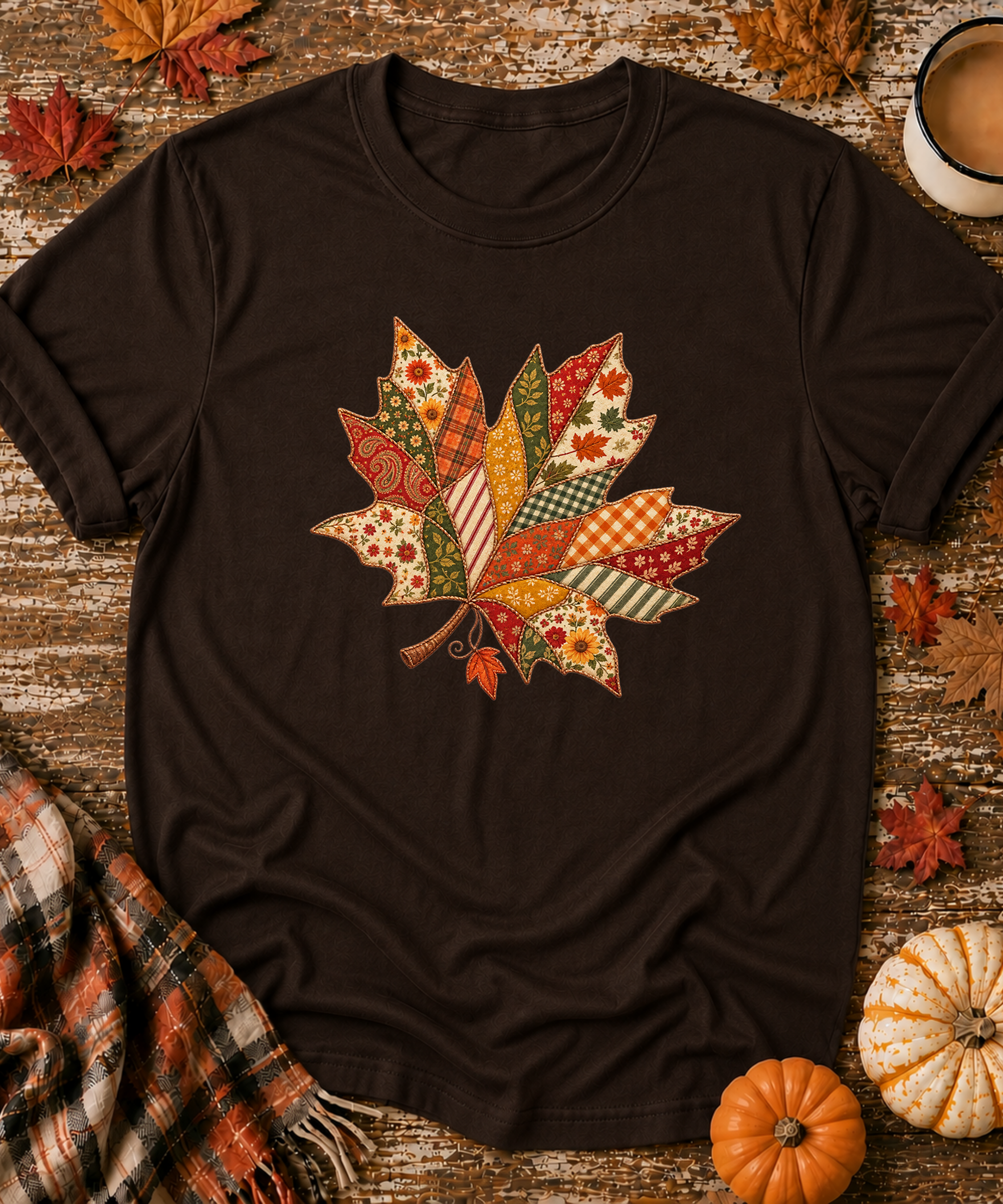 Patchwork Maple Leaf T-Shirt
