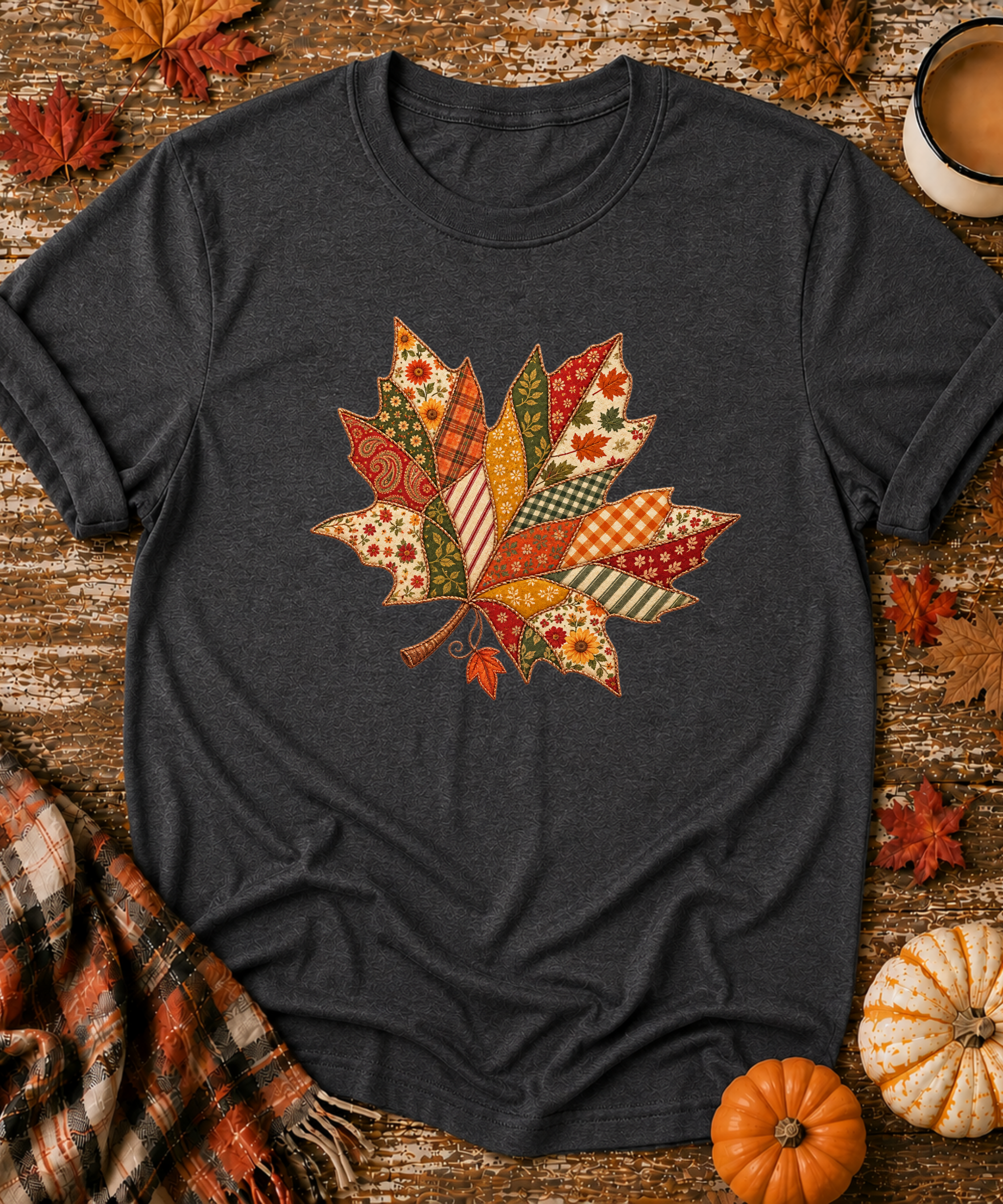 Patchwork Maple Leaf T-Shirt
