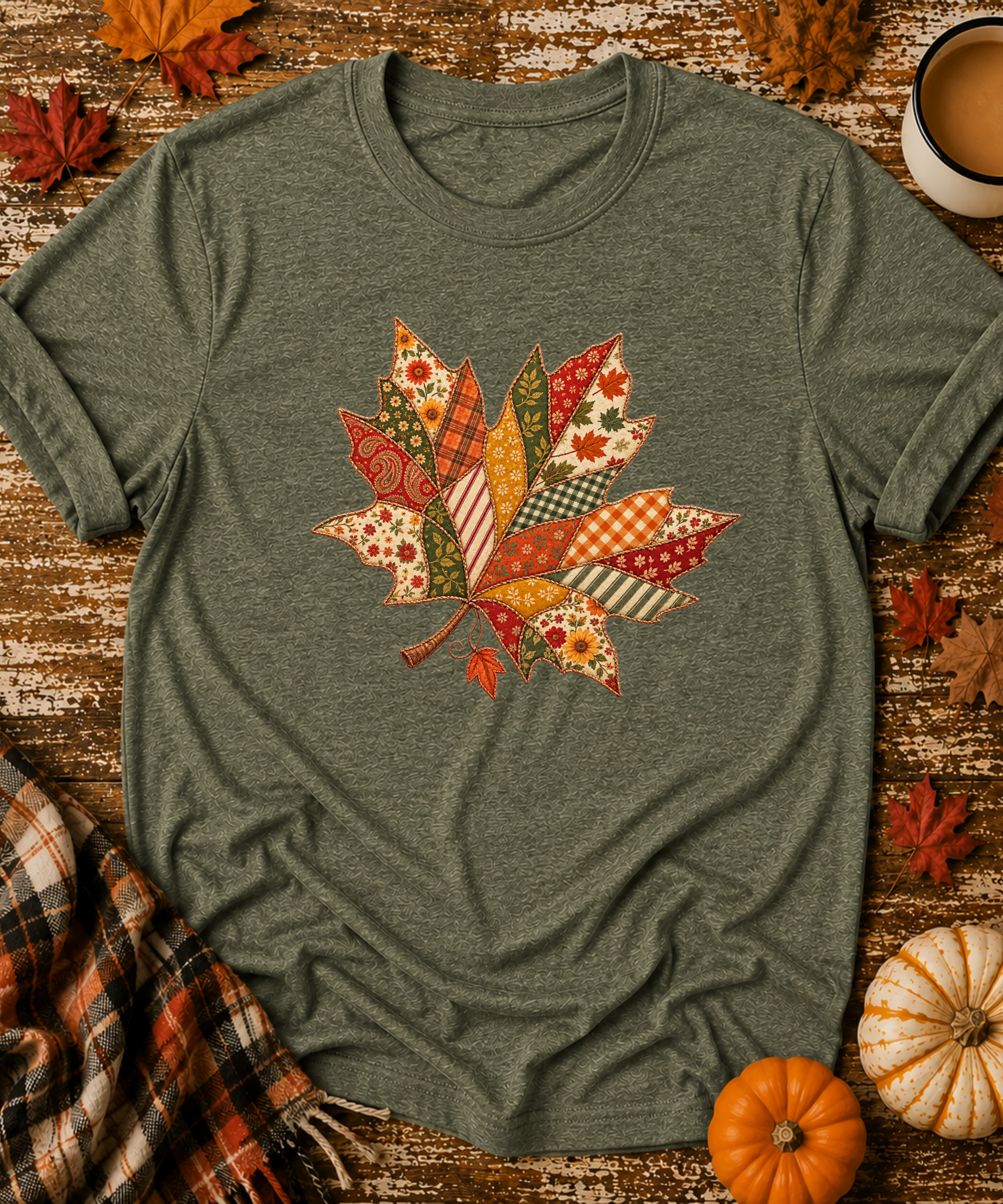 Patchwork Maple Leaf T-Shirt