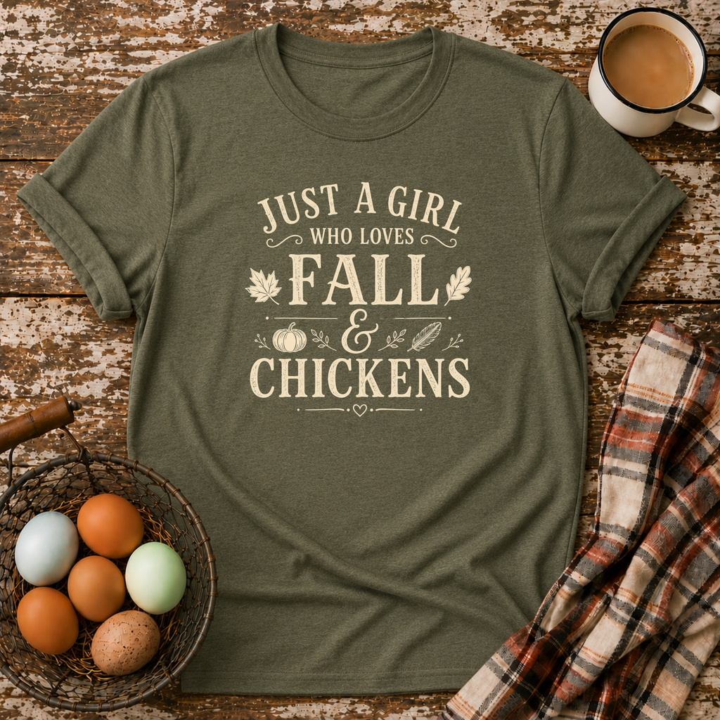 Just A Girl Who Loves Fall & Chickens T-Shirt