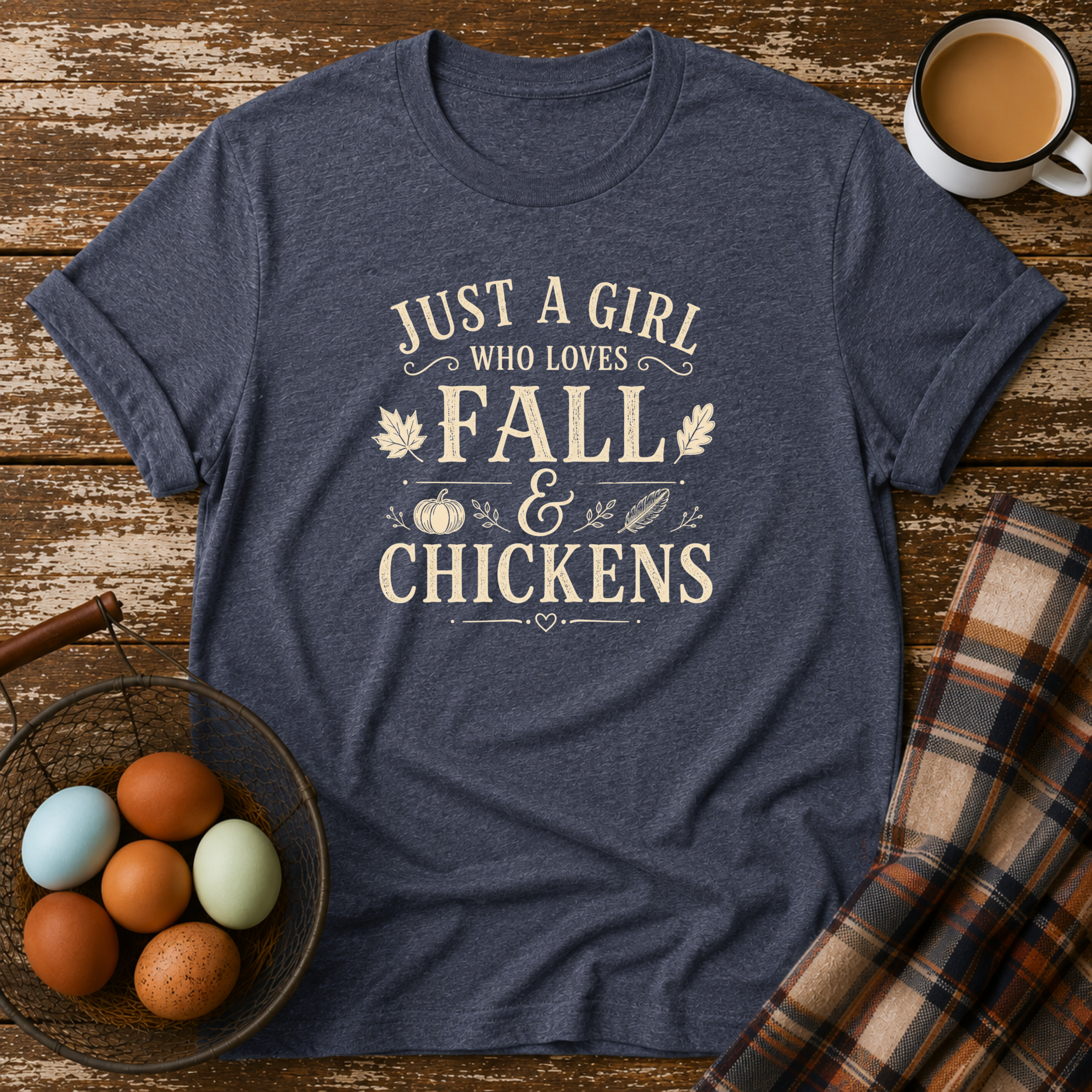 Just A Girl Who Loves Fall & Chickens T-Shirt