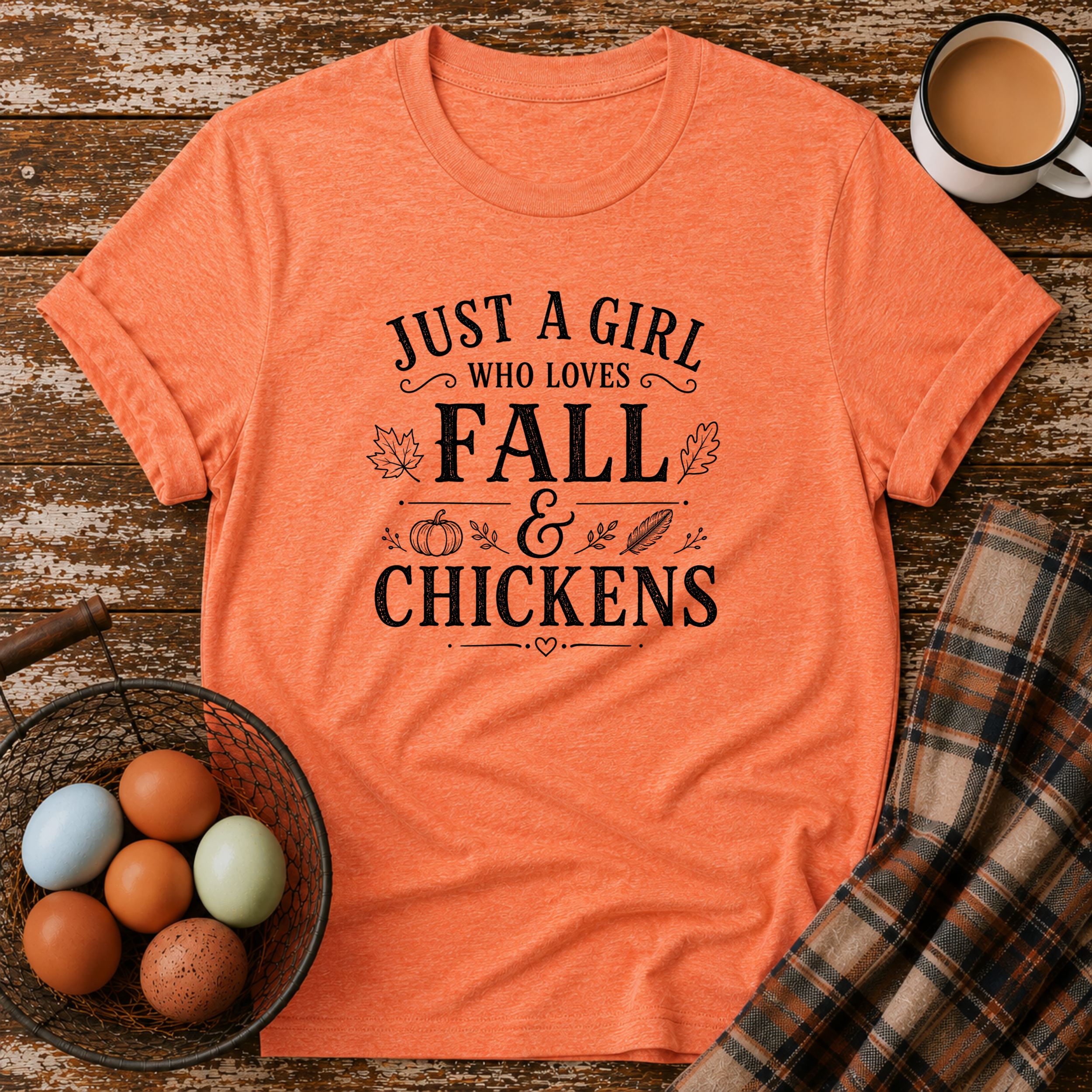 Just A Girl Who Loves Fall & Chickens T-Shirt