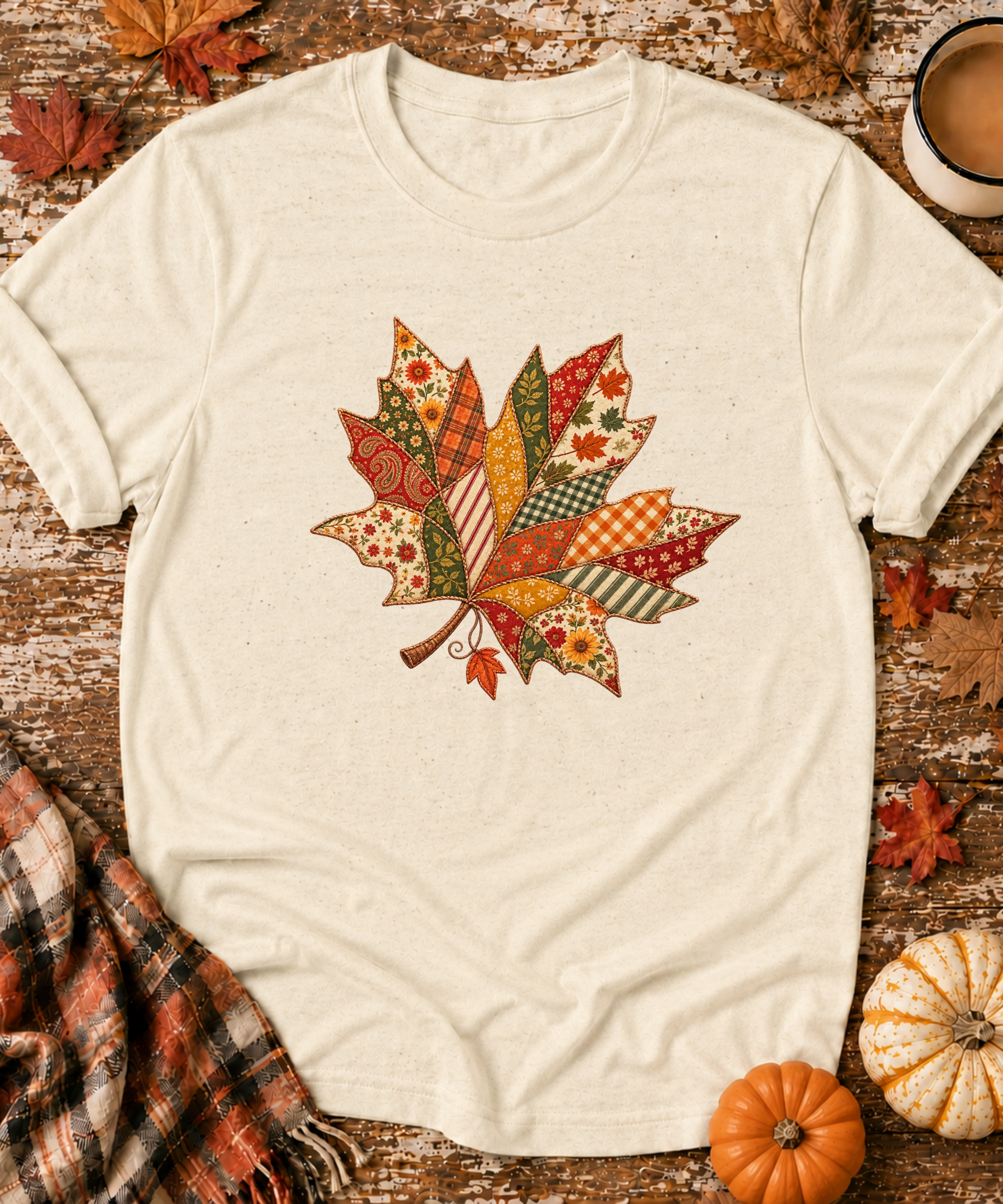 Patchwork Maple Leaf T-Shirt