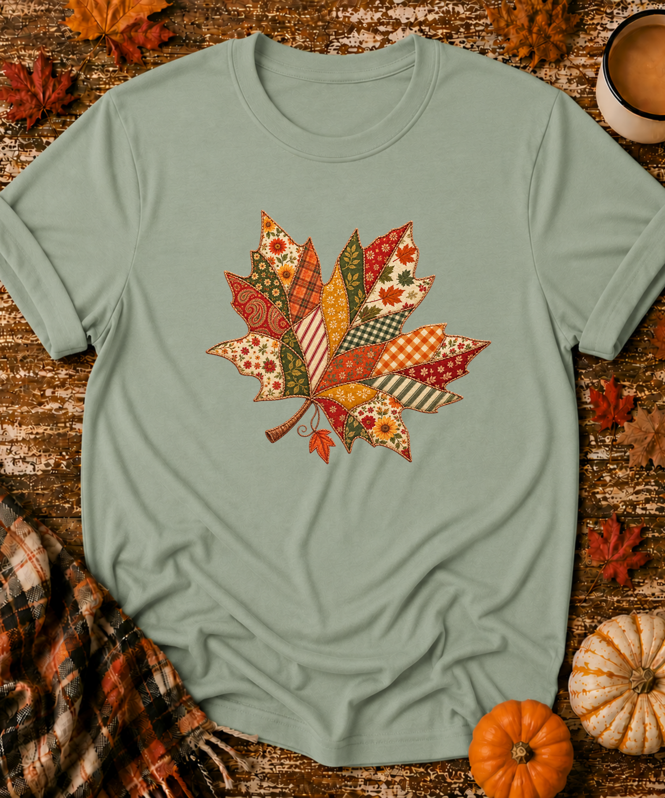 Patchwork Maple Leaf T-Shirt